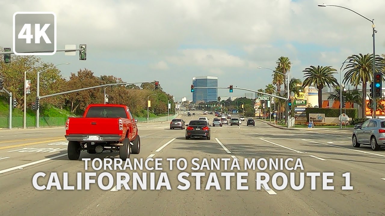 [4K] Driving Torrance to Santa Monica - California State Route 1, Los Angeles, California, 4K UHD