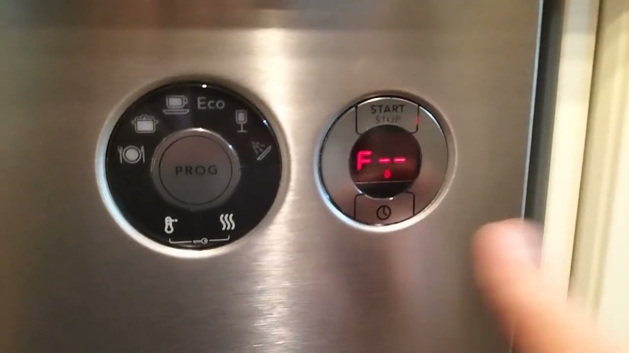 Resetting control unit on a Asko Dishwasher, model D5434.