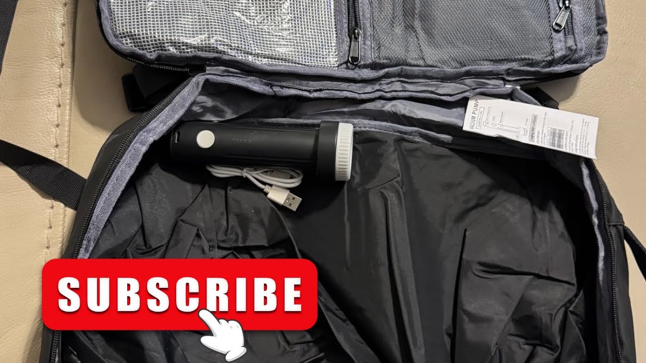 🎒 SUOCO Travel Vacuum Backpack | Expandable & Space-Saving with Electric Pump!