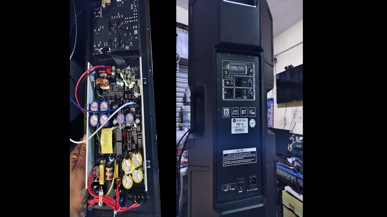 TOSUNRA TPB-15 power speaker inside