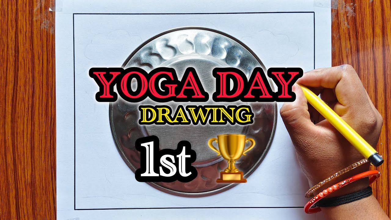 How to Draw Yoga Day Drawing / International Yoga Day Drawing / Easy Yoga Day Drawing