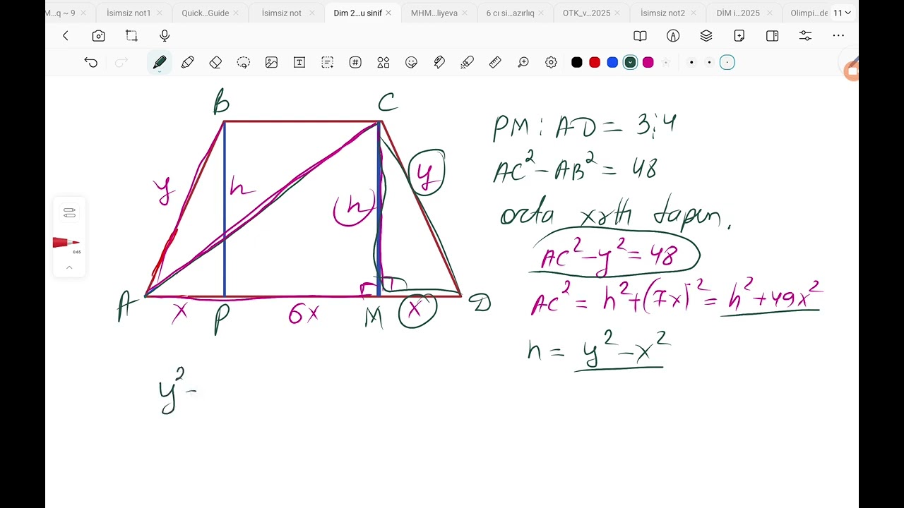 Trapesiyaya  aid  möhtəşəm sual .#math#🌟 \ '