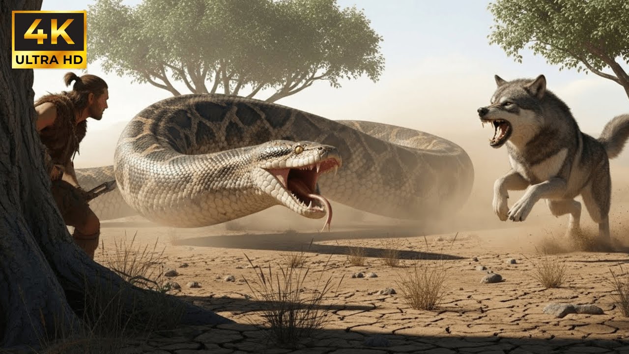 Prehistoric Humans Vs Titanoboa: Ultimate Survival Battle In Lost Valley