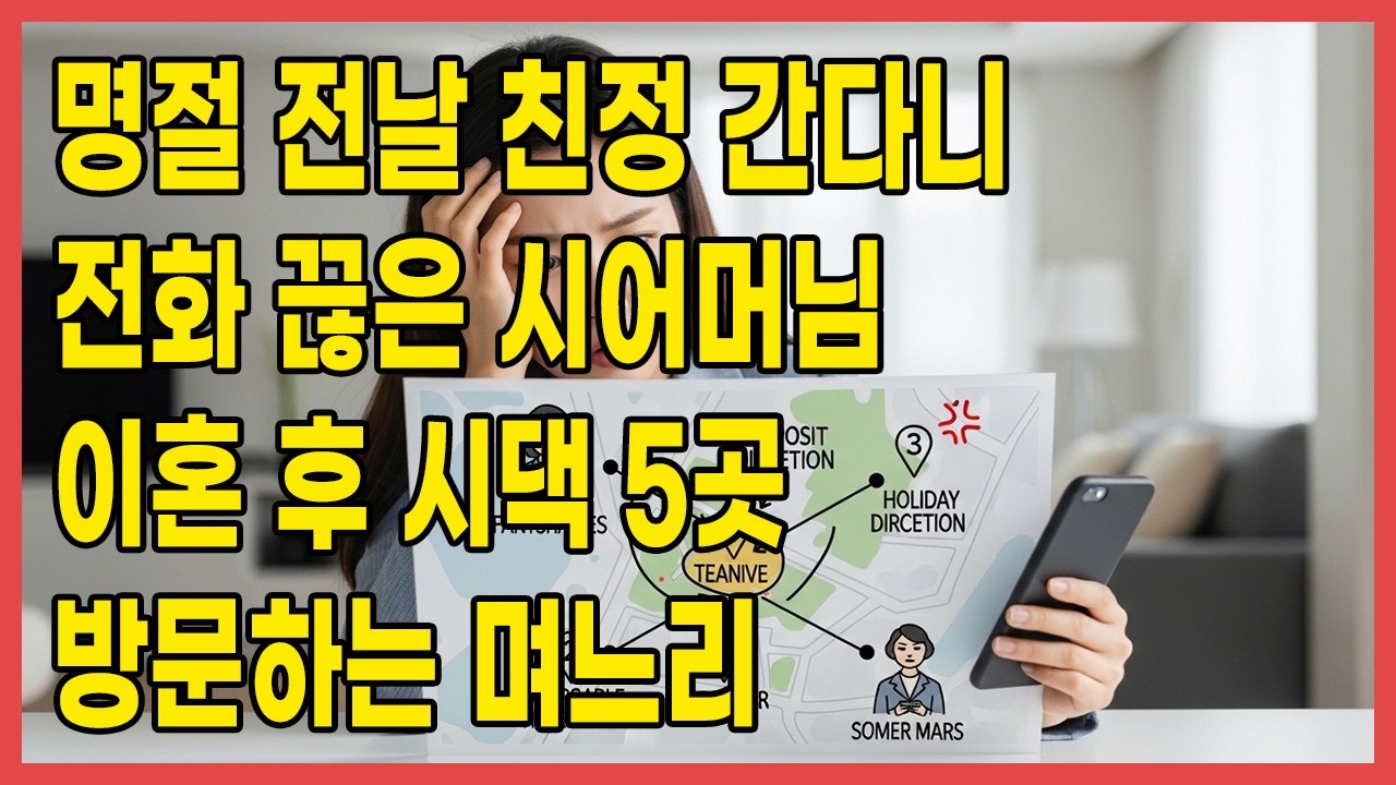 명절 전날 친정 간다니 전화 끊은 시어머님 | 이혼 후 시댁 5곳 방문하는 며느리