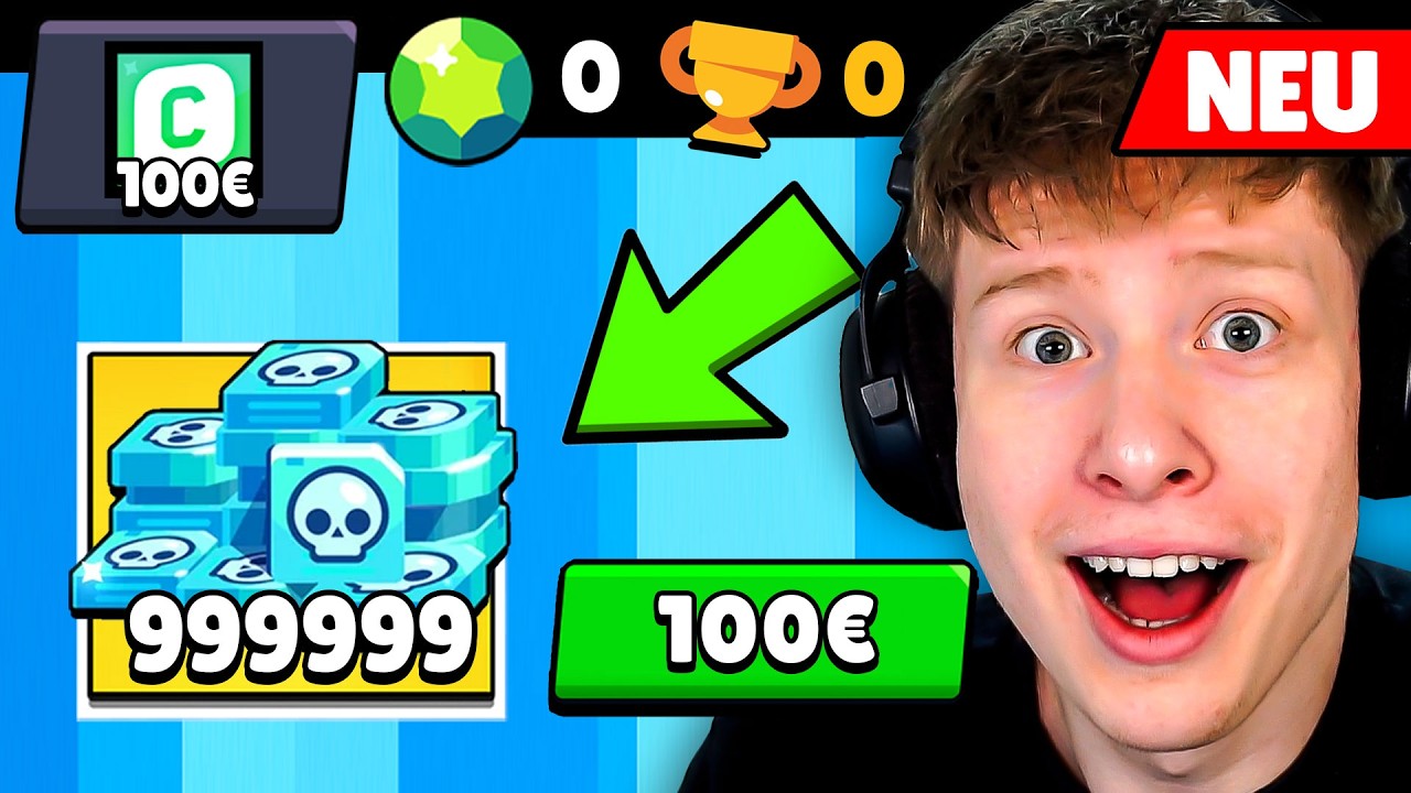 ICH starte von VORNE in Brawl Stars (mit 100€ BUDGET...)💶💶💶