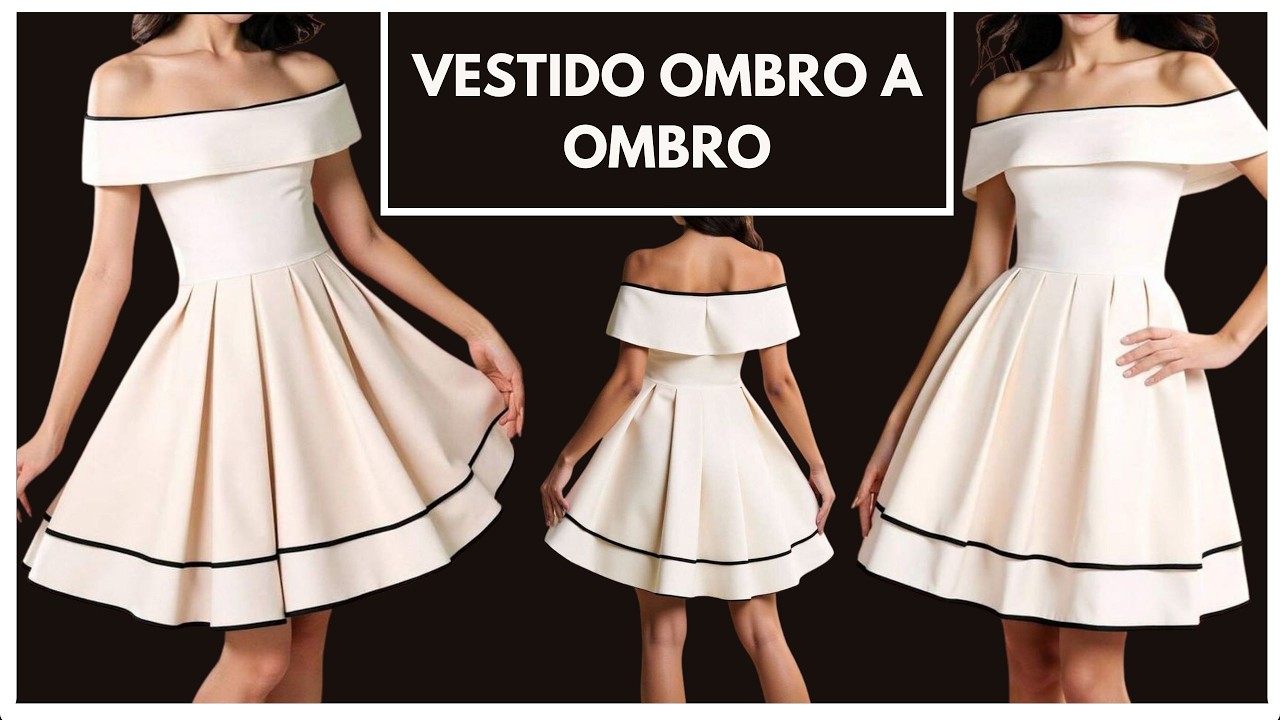 Vestido ombro a ombro - modelagem e costura
