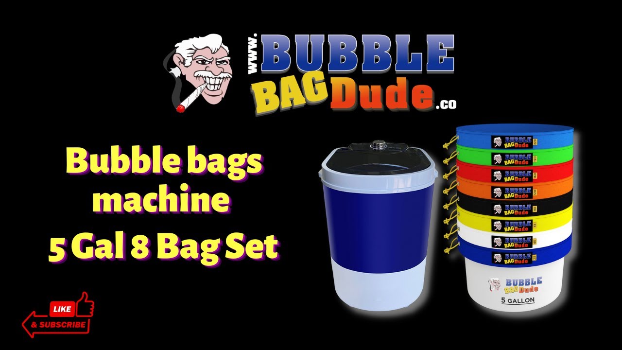 BUBBLEBAGDUDE 5 Gallon Bubble Machine with 5 Gallon 8 Bag Kit