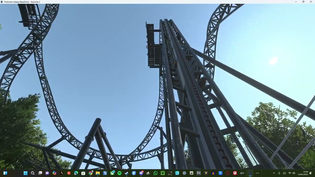 the smiler alton towers pov left side front row day time on no limits 2