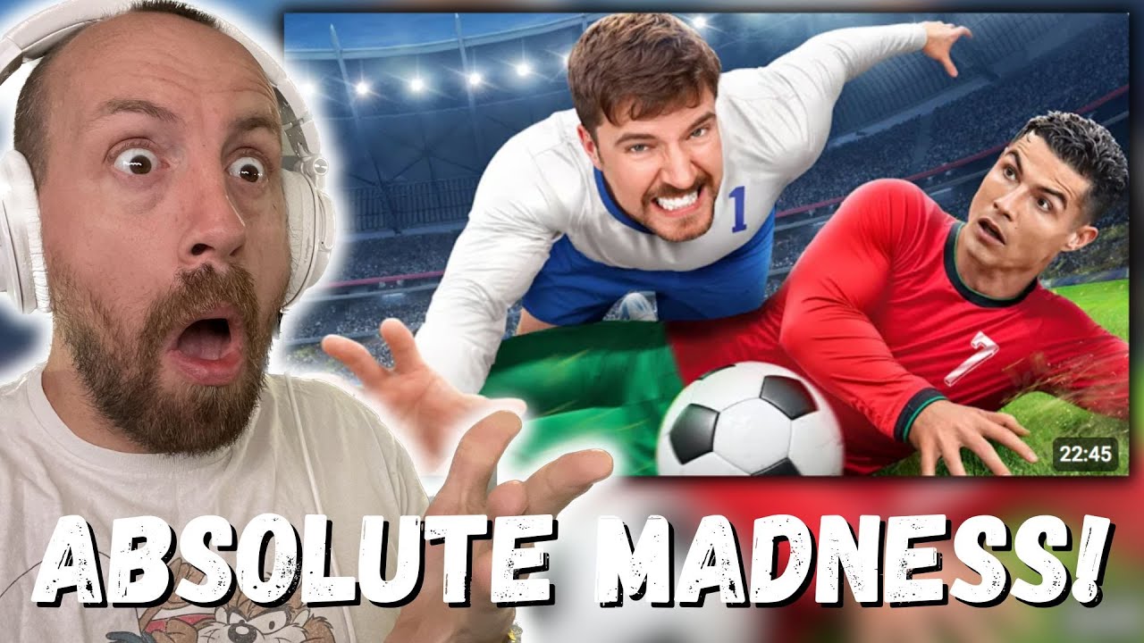 АБСОЛЮТНОЕ БЕЗУМИЕ!!! MrBeast победил Роналду и выиграл 1 000 000 долларов (РЕАКЦИЯ!!!)