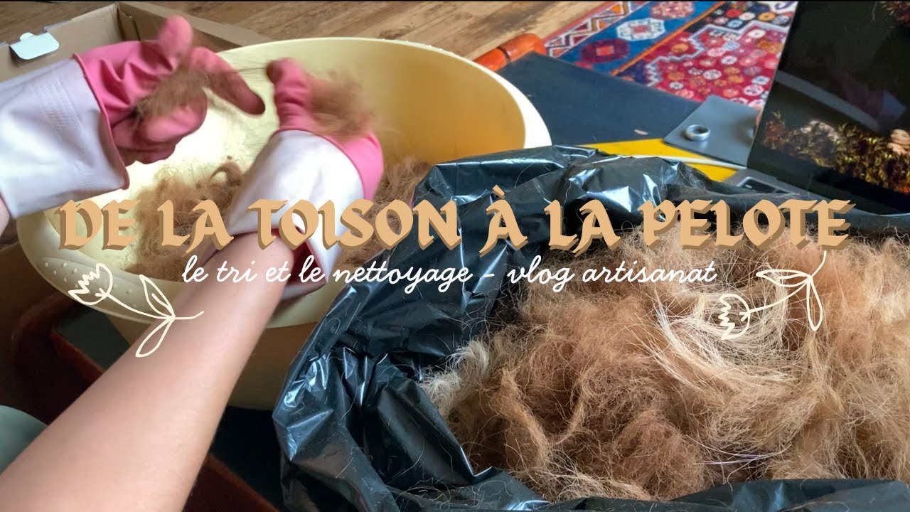 de la toison à la pelote : tri et nettoyage - vlog artisanat
