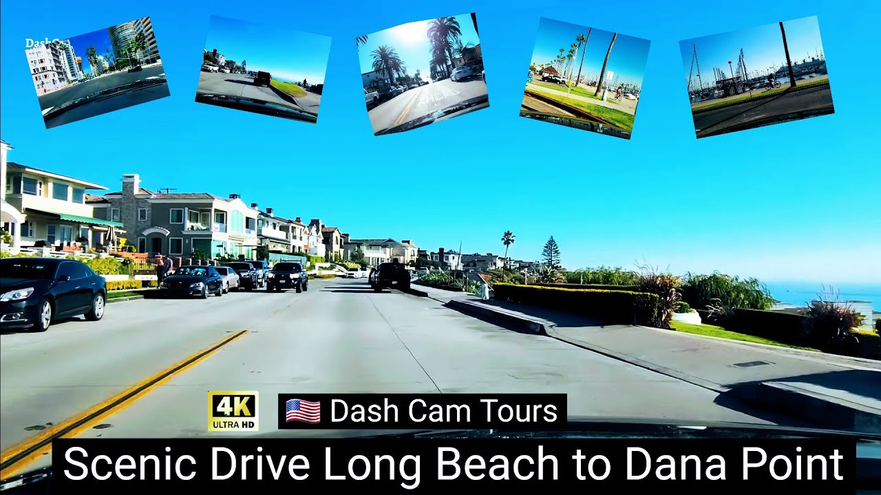 Scenic Drive - Long Beach to Dana Point via Pacific Coast Highway - 4K