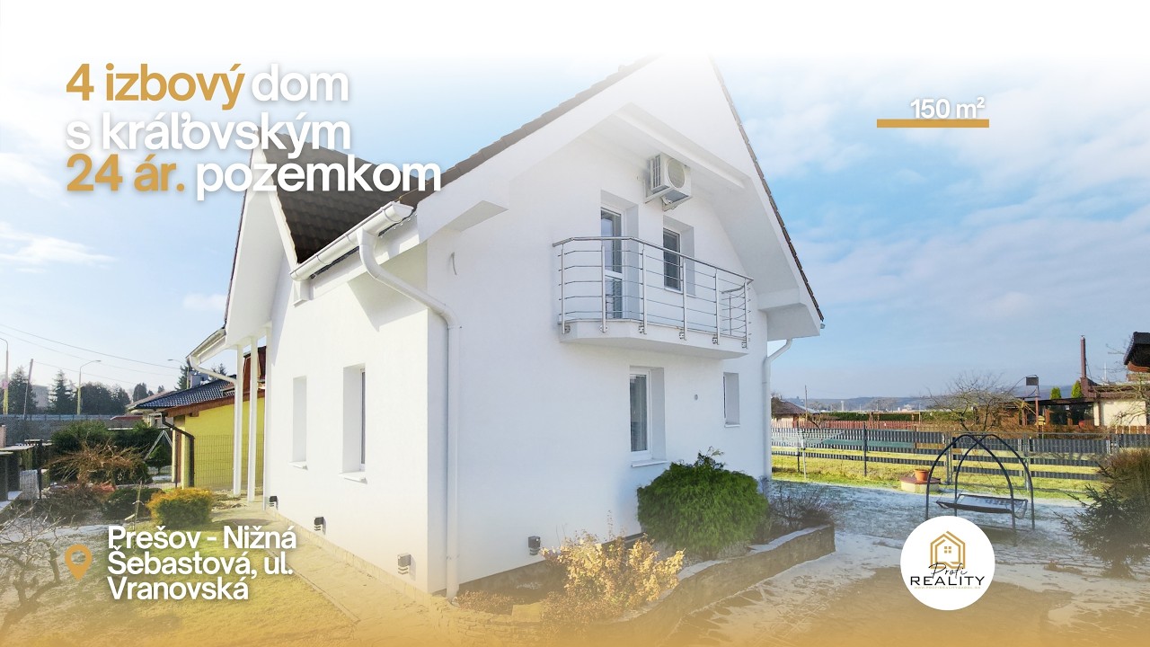 PREDAJ  4i DOM s Kráľovským 24 árovým pozemkom Prešov