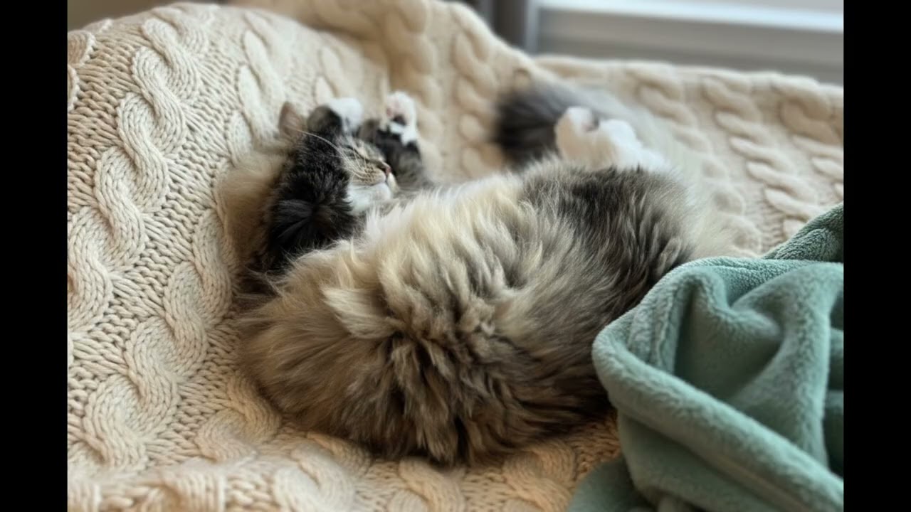 【睡眠用BGM】猫のゴロゴロ/ふみふみ音と癒やしのピアノ 5分｜自律神経を整える・リラックス効果