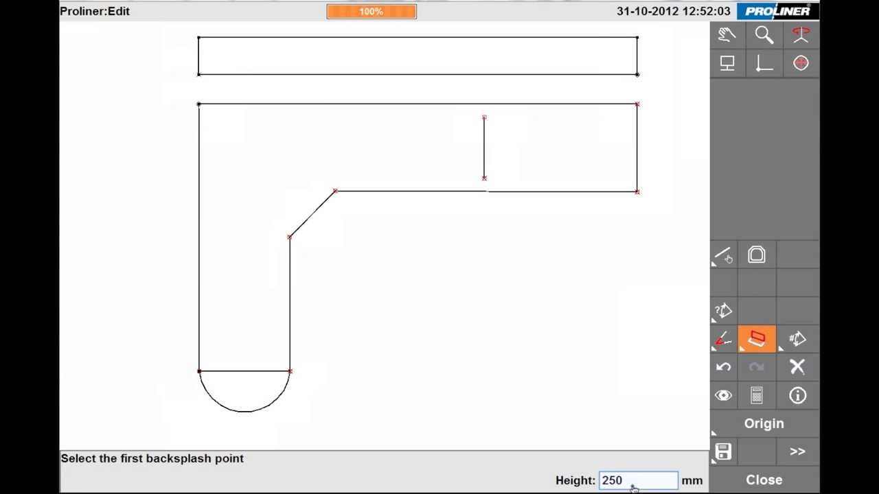 Prodim Proliner Software - Measuring a Backsplash and Countertop