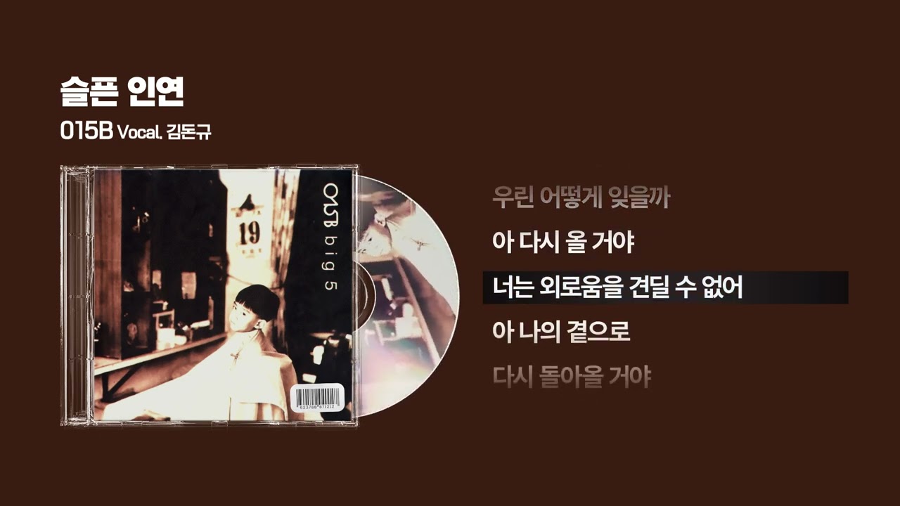 (1994) 015B(공일오비) - 슬픈 인연 (Vocal. 김돈규) [싱크가사/Lyric Video]