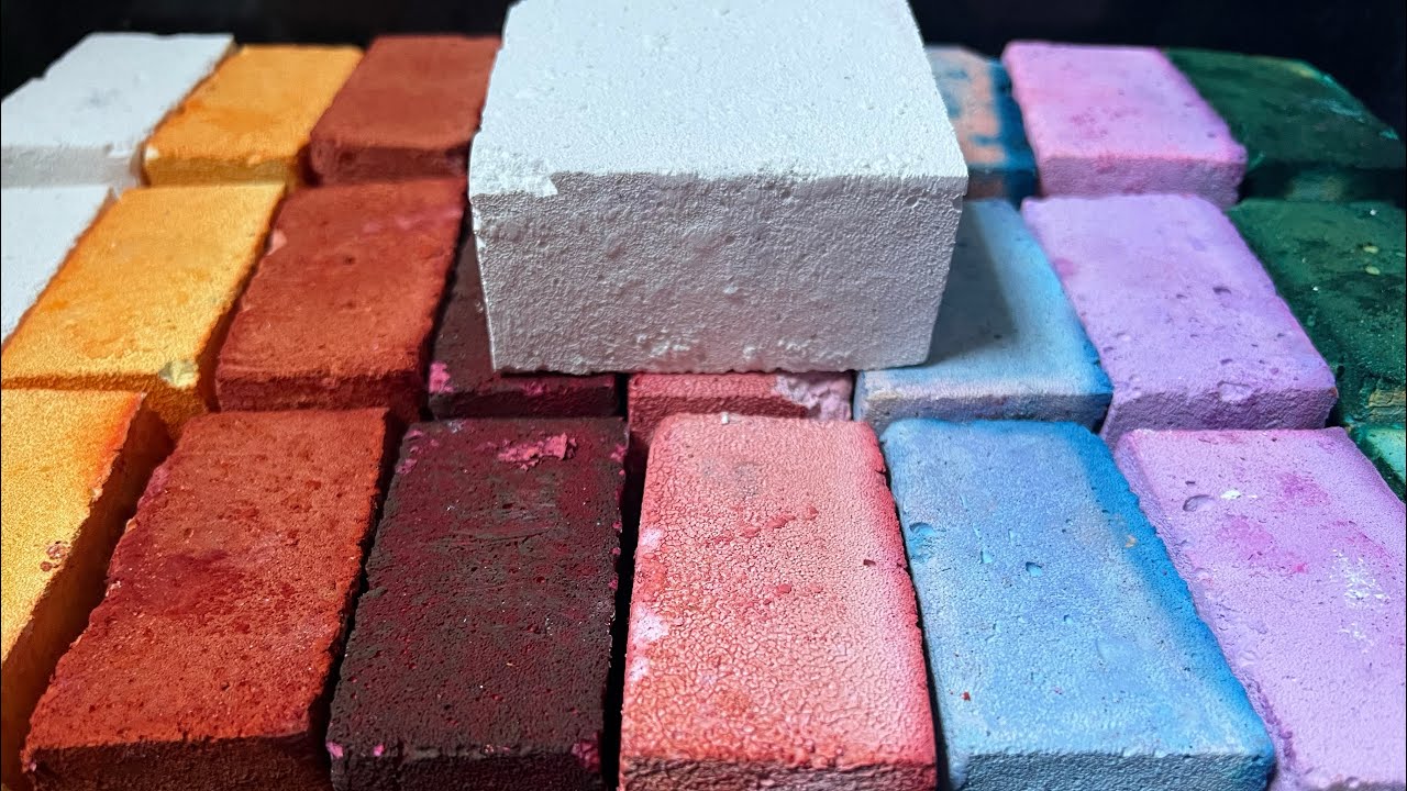 8K Celebration 🎉 | 25 Colorful Gymchalk Blocks | #asmr #gymchalk #oddlysatisfying #sleepaid