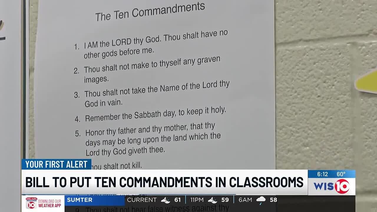 South Carolina House advances bill requiring Ten Commandments in classrooms