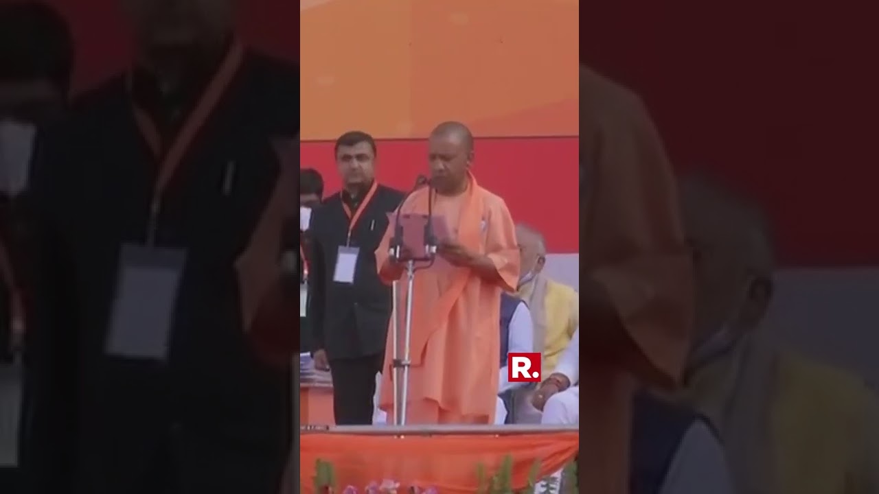 Watch: Yogi Adityanath Takes Oath As Uttar Pradesh Chief Minister For Historic Second Term | #Shorts