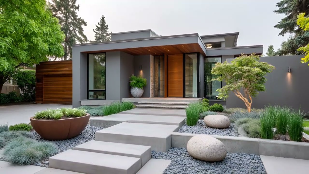 Modern Minimalist Landscaping Ideas 2025 | Sleek Outdoor Design & Stylish Exteriors