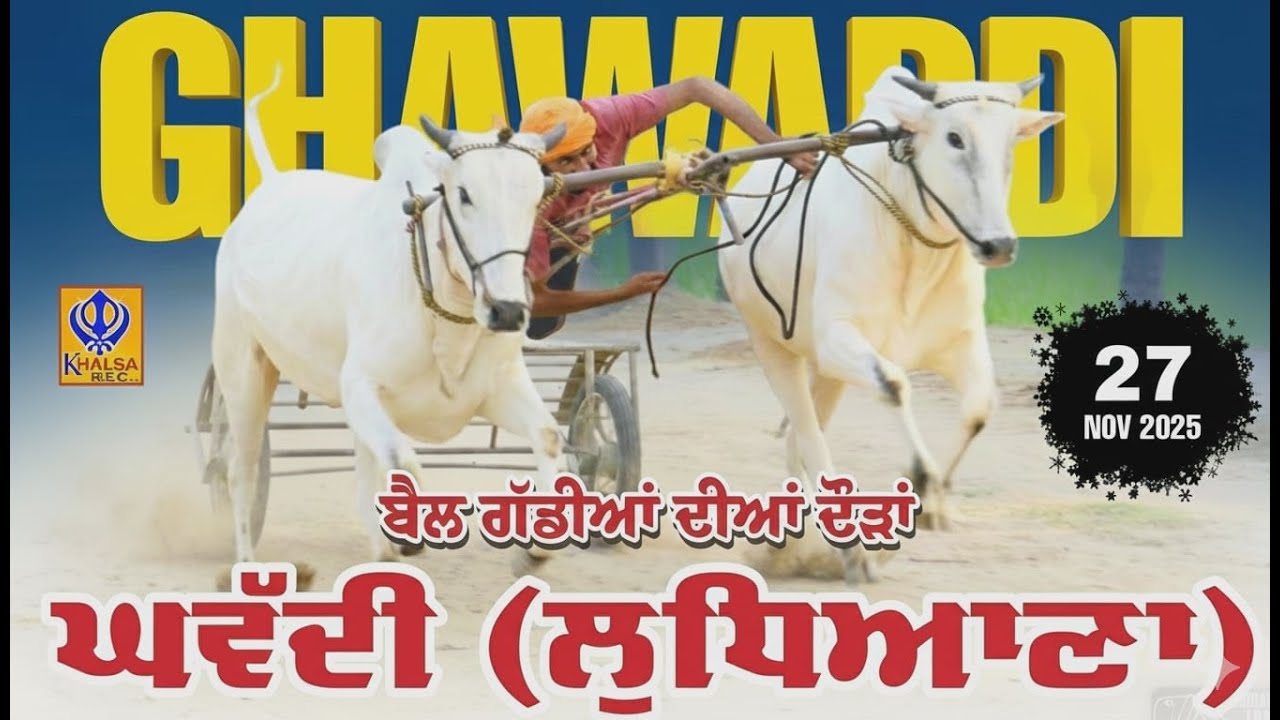 🔴[Live] Ghawaddi | Ludhiana | Ox Races | ਬੈਲ ਗੱਡੀਆਂ ਦੀਆਂ ਦੌੜਾਂ | बैलगाड़ी दौड़ | 27 Nov 2025