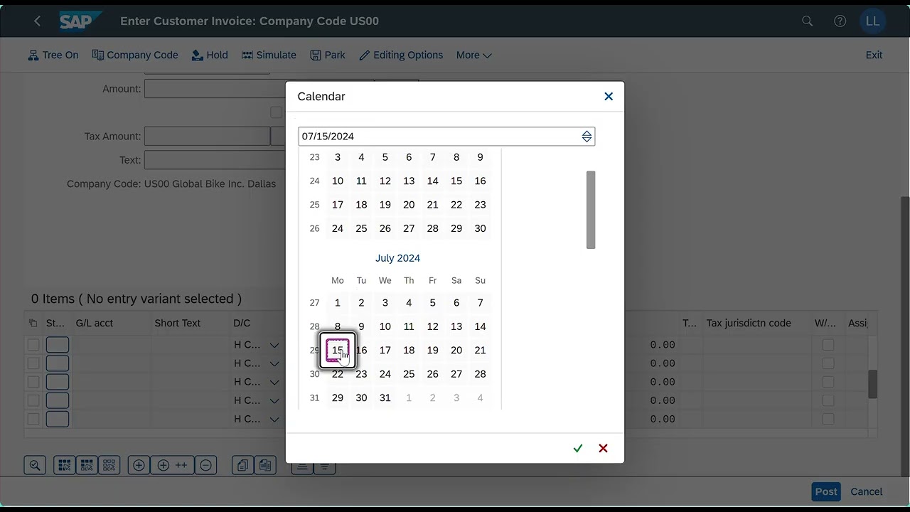 SAP Fiori (FI-AR) - Step 2  Create Customer Invoice