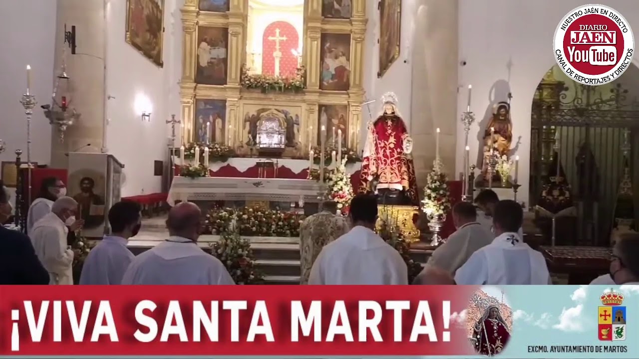 DIARIO JAÉN DIRECTO: DESDE LA IGLESIA PARROQUIAL DE SANTA MARTA, MISA EN HONOR DE SANTA MARTA.