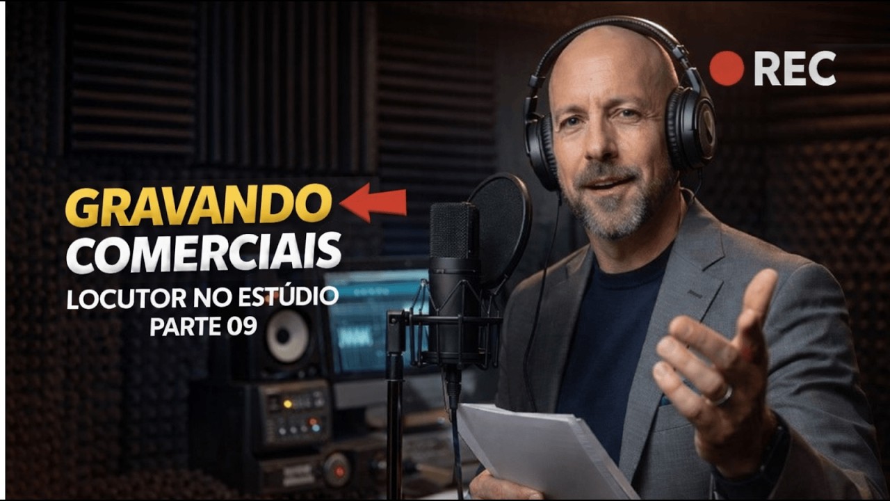 GRAVANDO COMERCIAIS - locutor no estudio parte 09