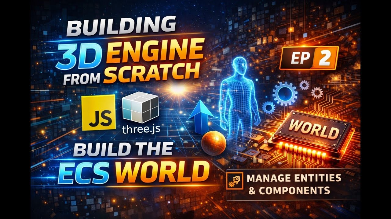 Building the ECS World &mdash; 3D Game Engine from Scratch (JavaScript + Three.js) | Episode 2