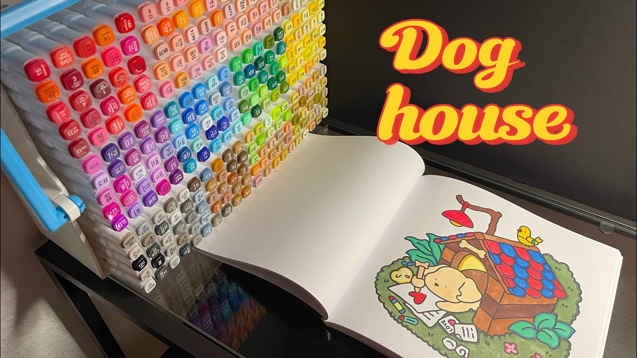 Coloring ASMR / Dog house 🐶🏠 