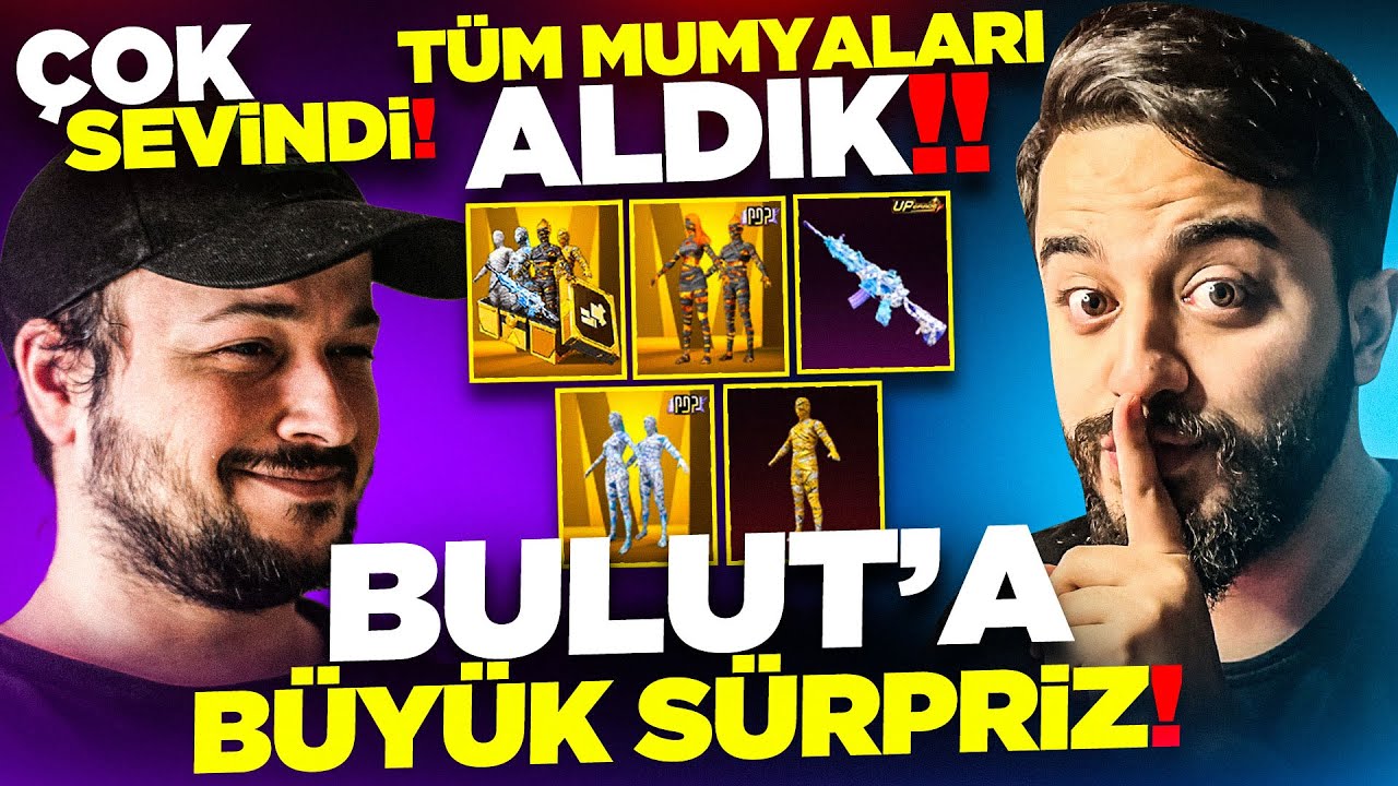 BULUT'A BÜYÜK SÜRPRİZ! HESABINA GİZLİCE TÜM MUMYALARI ve M416 ALIP FULLEDİK! (ÇOK SEVİNDİ) PUBG Mobi