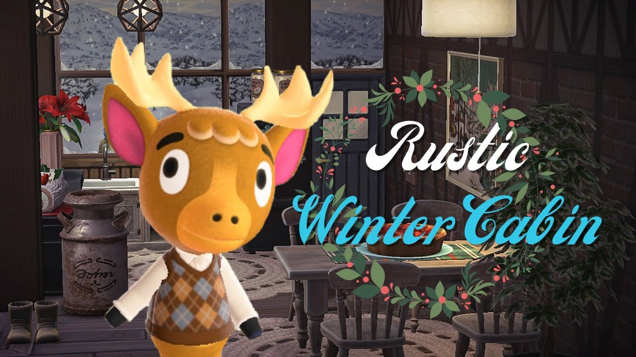 RUSTIC WINTER CABIN HHP | Christmas lights, decor, and window illusion  | SPEED BUILD ACNH