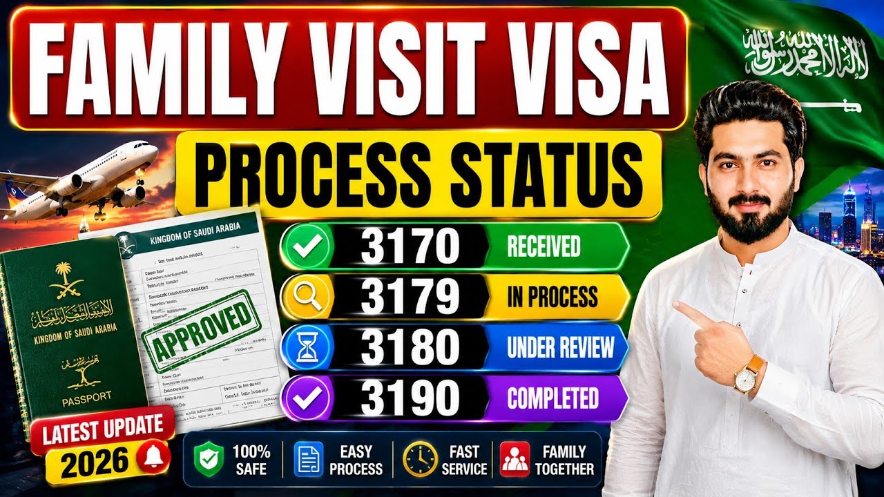 🚨 Family Visit Visa Saudi Arabia 2026 New Update 🇸🇦| Visa Process Status 3170 to 3190 Explained 🚨