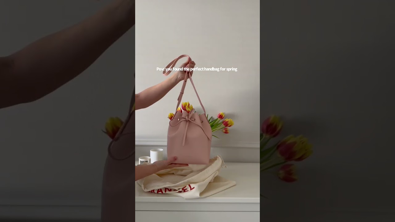 Mansur Gavriel mini bucket bag in dahlia #handbags #mansurgavriel #bucketbag #bagcollections
