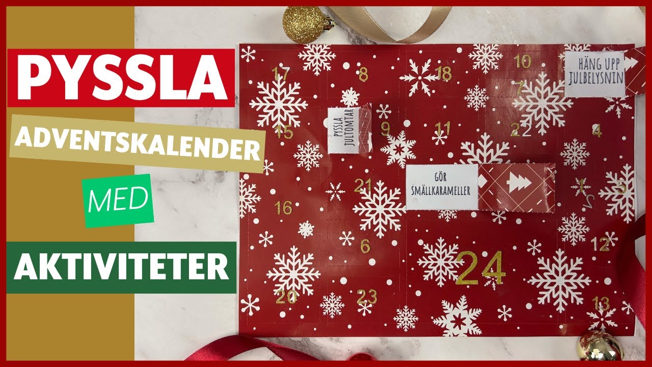 Rolig adventskalender med aktiviteter | Julkalender med Cricut Makers Perforation Blade