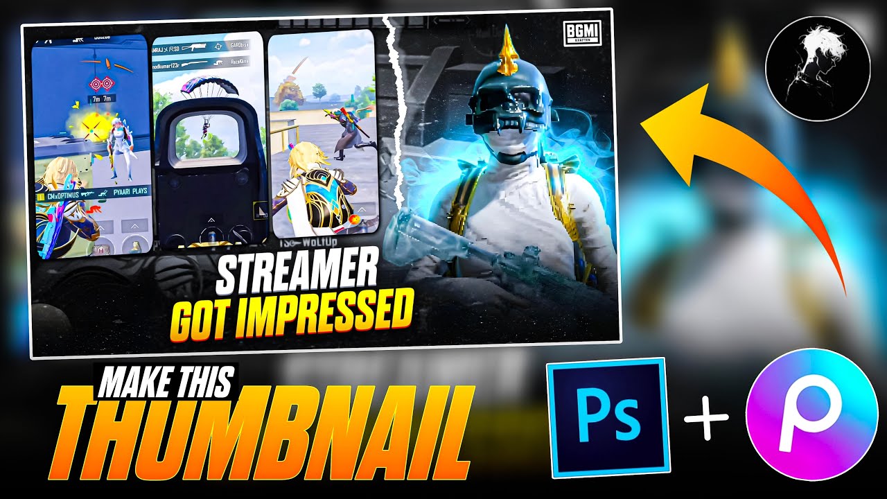 How to make Amazing BGMI Thumbnail Like @ZoddGaming001 in Picsart & Adobe Photoshop Touch CC 🔥