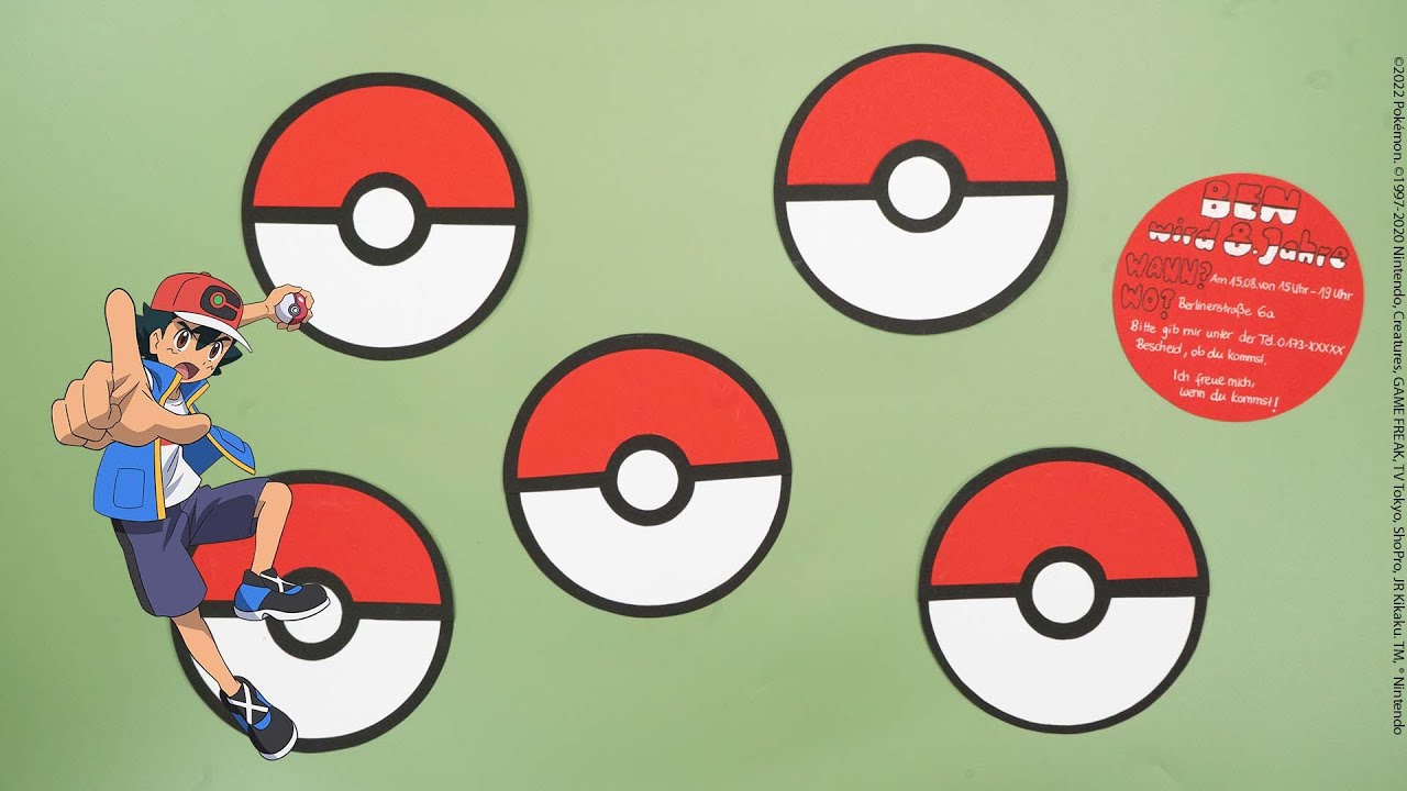 Pok&eacute;ball Einladung | DIY Tutorial | TOGGO f&uuml;r Eltern