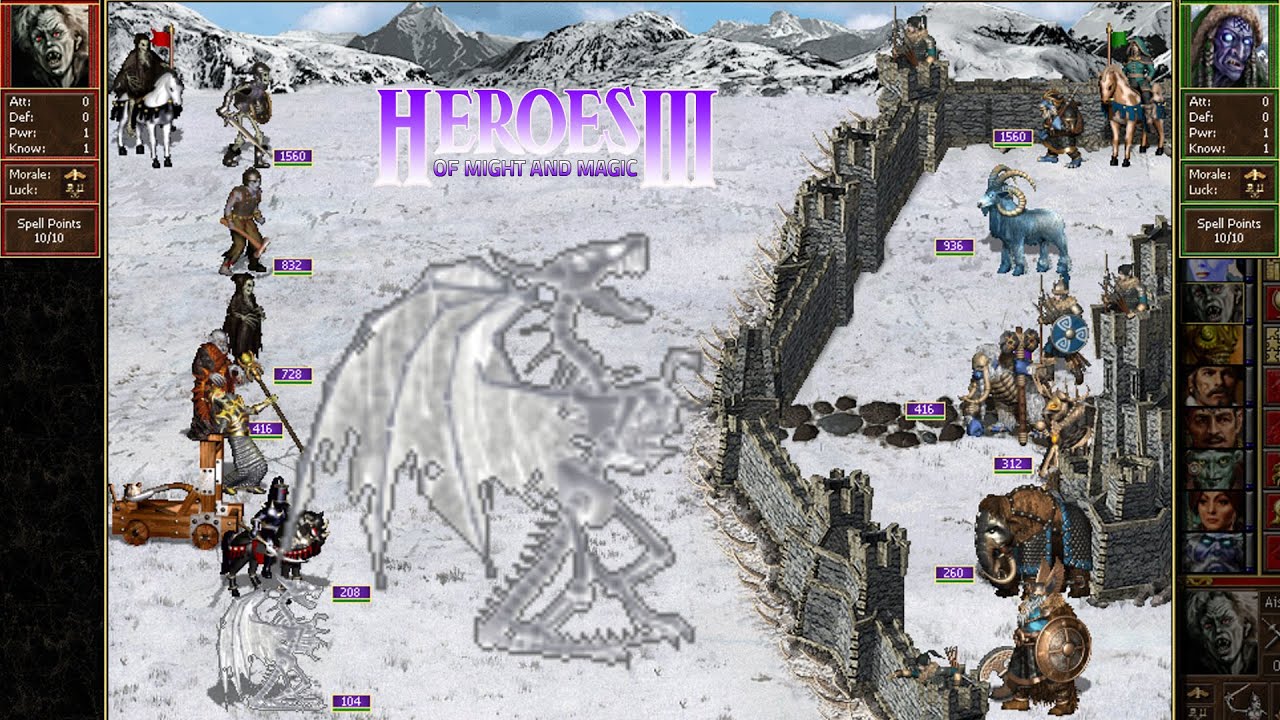 Heroes 3 COMBAT One year growth Bulwark was attacked by Ncropolis HoTA 1.8