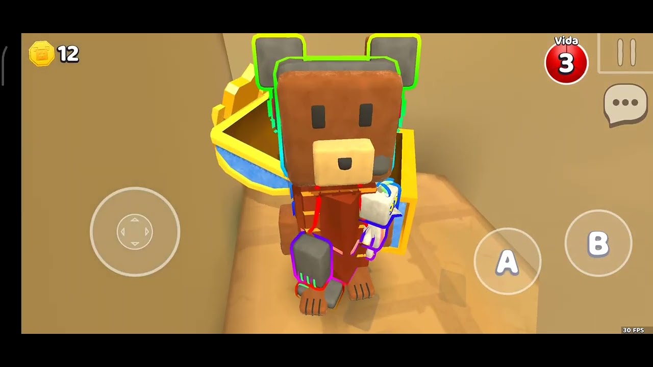 Jugando con mi hermano en super bear adventure