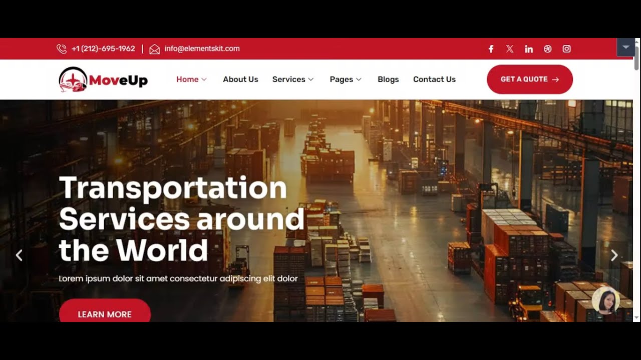 Demo 6 - Logistics and Transportation Website - Web 24 Hours!