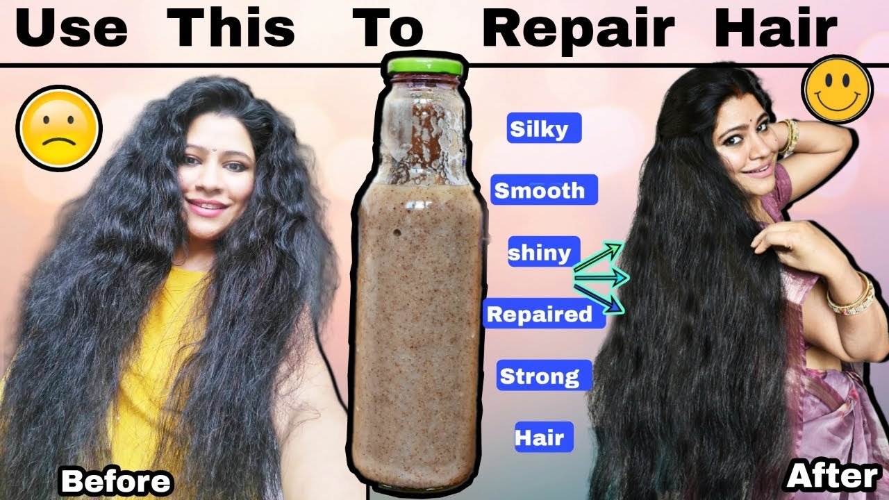 I Use Only 2Ingredient To Repair My Dry,Damaged, Rough Hair रुखे सूखे बालों को रेशमी, चमकदार बनायें