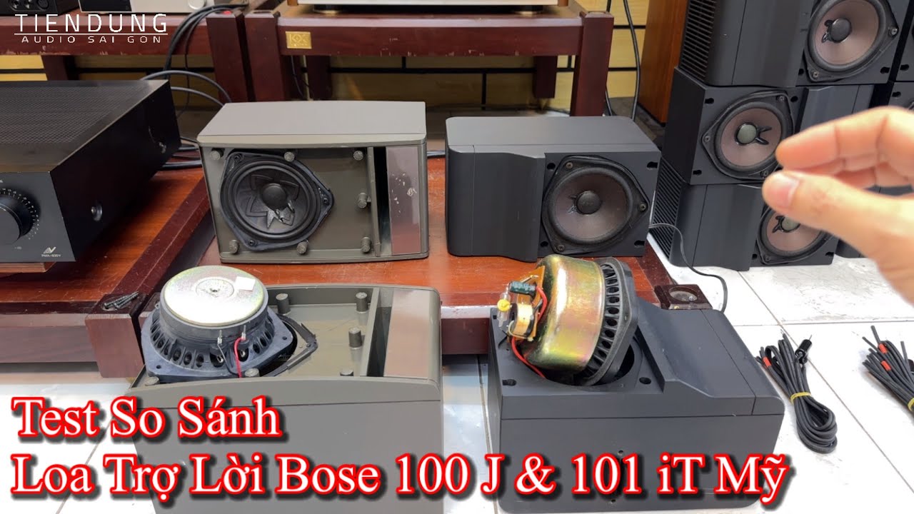 COMPARISON TEST - Bose 101 iT and Bose 100 J powered speakers, used in the US