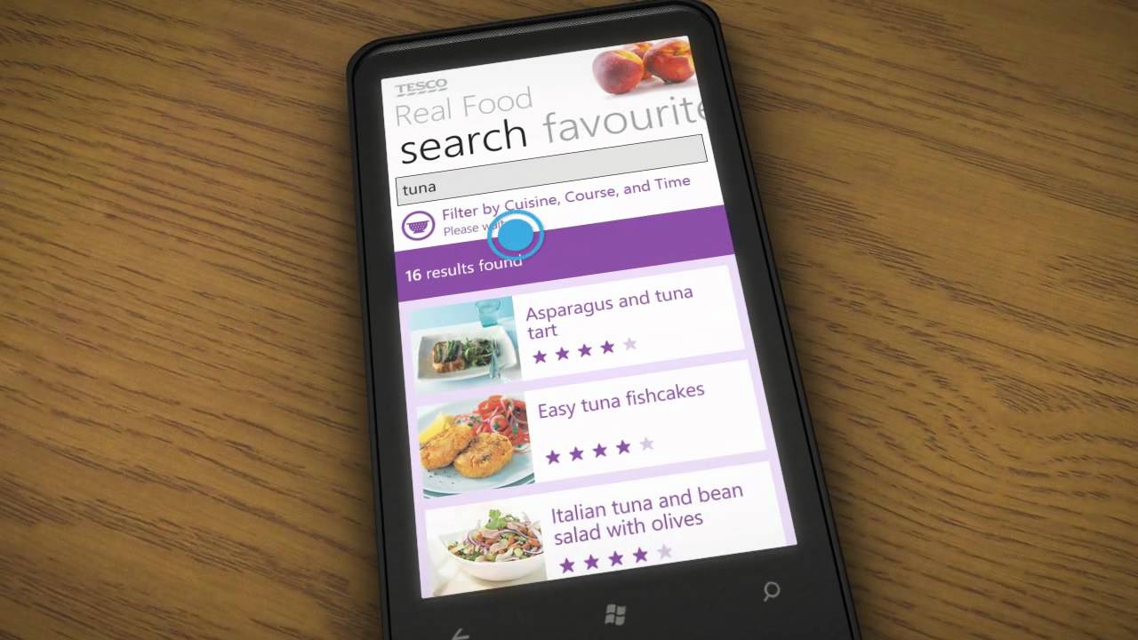 Windows Phone 7 - Tesco Real Foods App