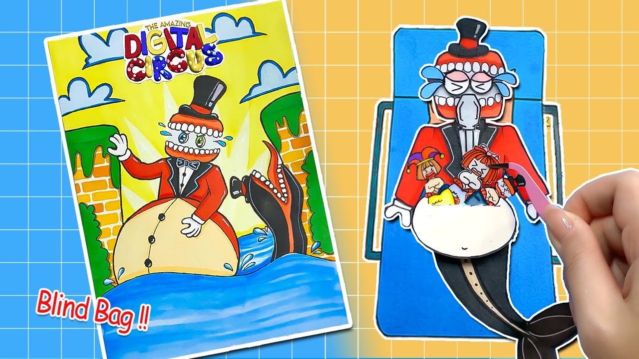 [🐾paper diy🐾] Rescue Mermaid Caine Pregnant with many children | Outfit Blind Bag Compilation | ASMR