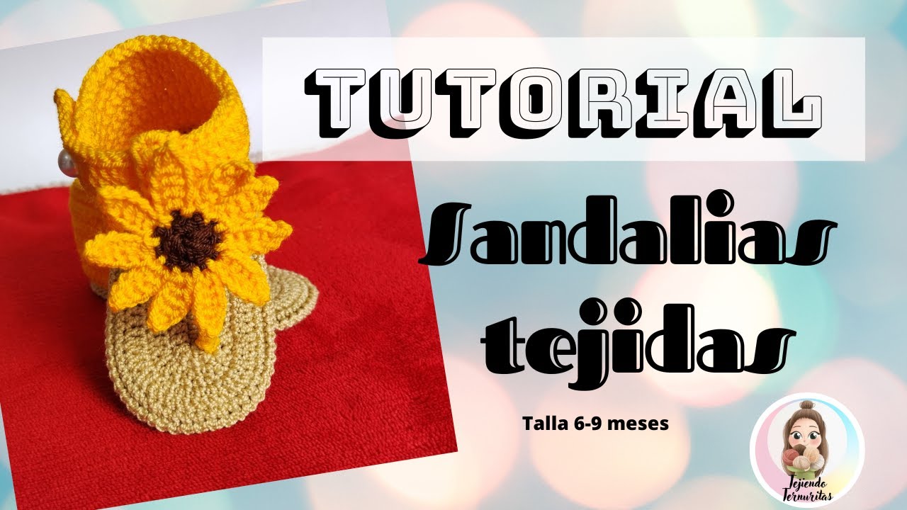 SANDALIAS GIRASOL TEJIDAS A CROCHET