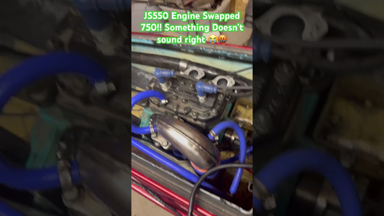 JS550 Engine Swapped 750 #jetski #kawasaki #engineconversion #engine #enginereplacement #problem