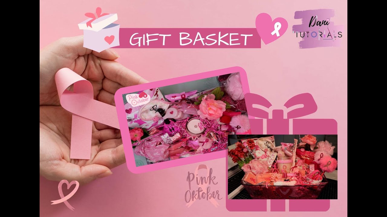 PINK OCTOBER - CANCER AWARENESS MONTH GIFT BASKET DIY TUTORIAL #danitutorials #cancerawareness