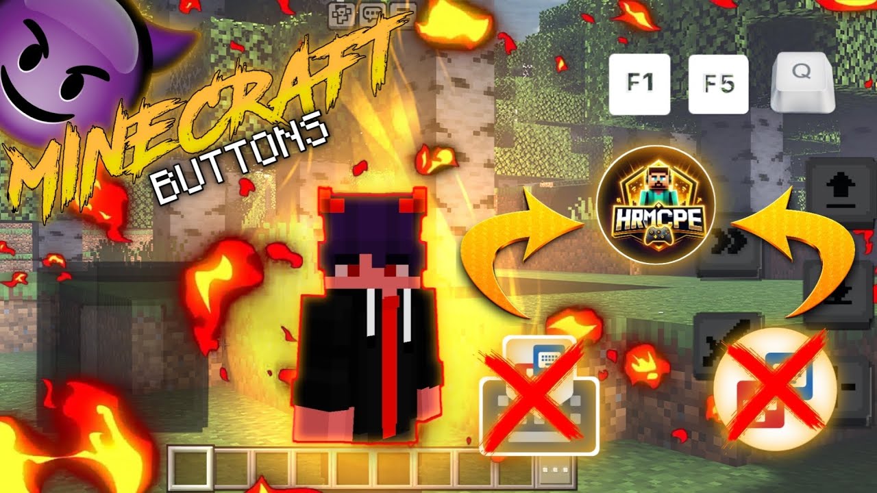 F5,F1 And Q Buttons For Minecraft PE | f5 button for minecraft pe | Java Buttons | in Hindi | 2025