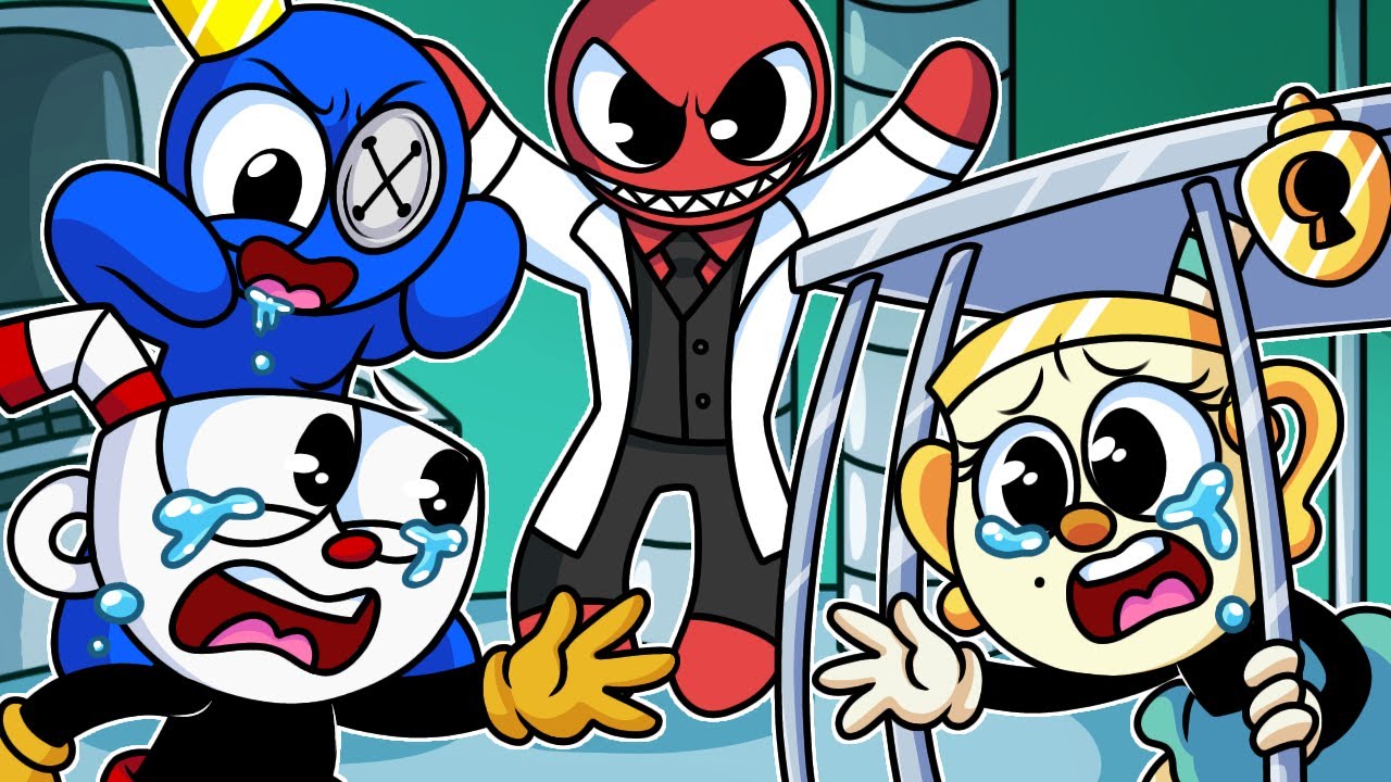 RAINBOW FRIENDS Vs CUPHEAD 🎤 Friday Night Funkin Animation