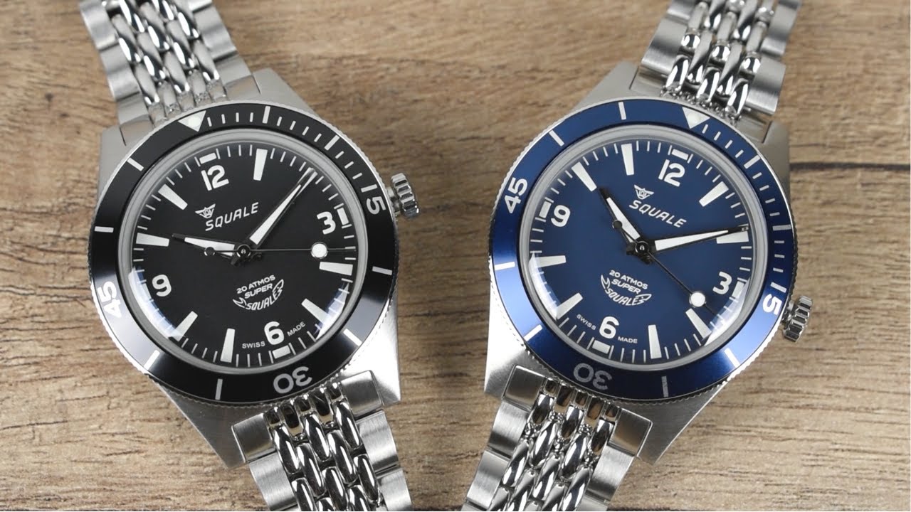 Closer Look: At The New Super Squale Black Explorer and Marine Explorer Bracelet Gnomon Exclusive