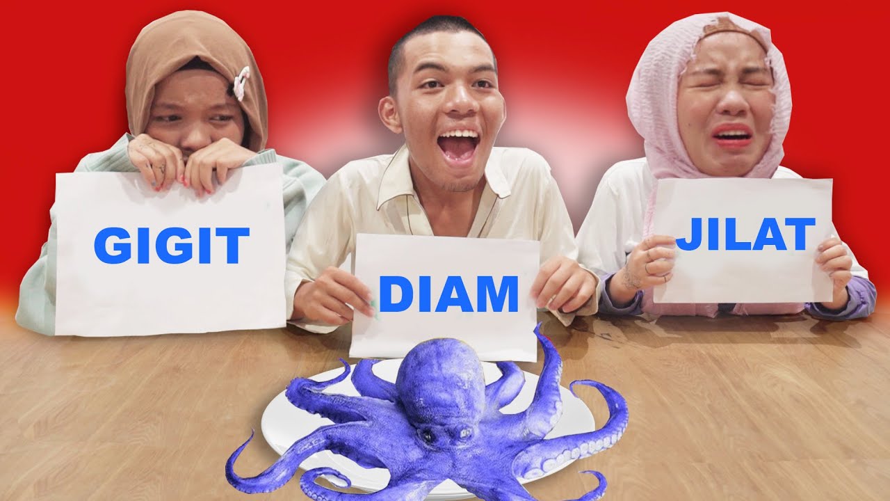 TANTANGAN EXTREME MAKANAN JILAT, GIGIT ATAU DIAM *IDE BURUK*